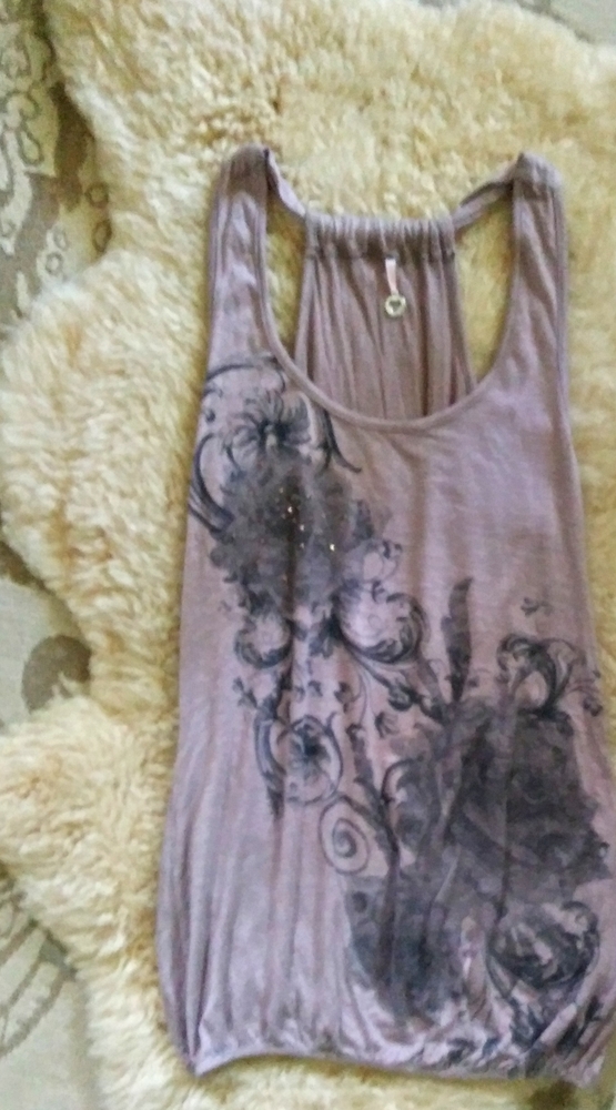 Robin K. Floral embellished jersey tank top